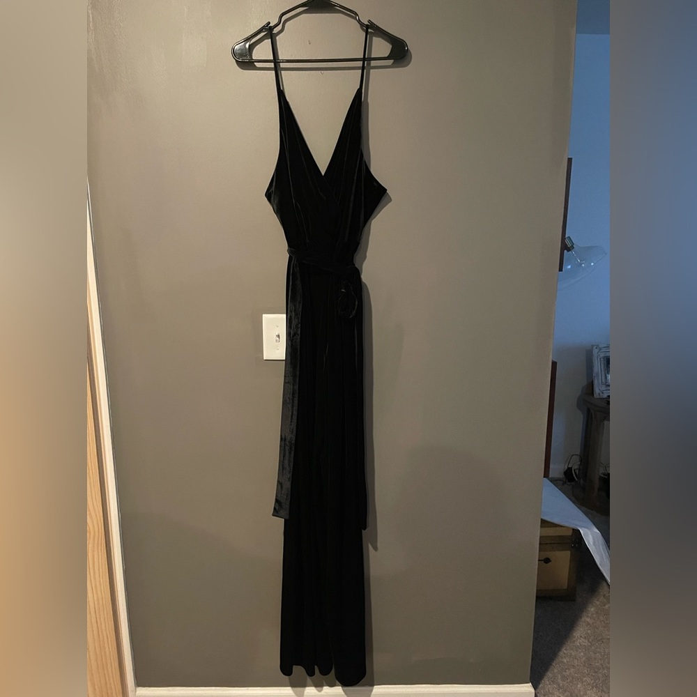 Black suede romper